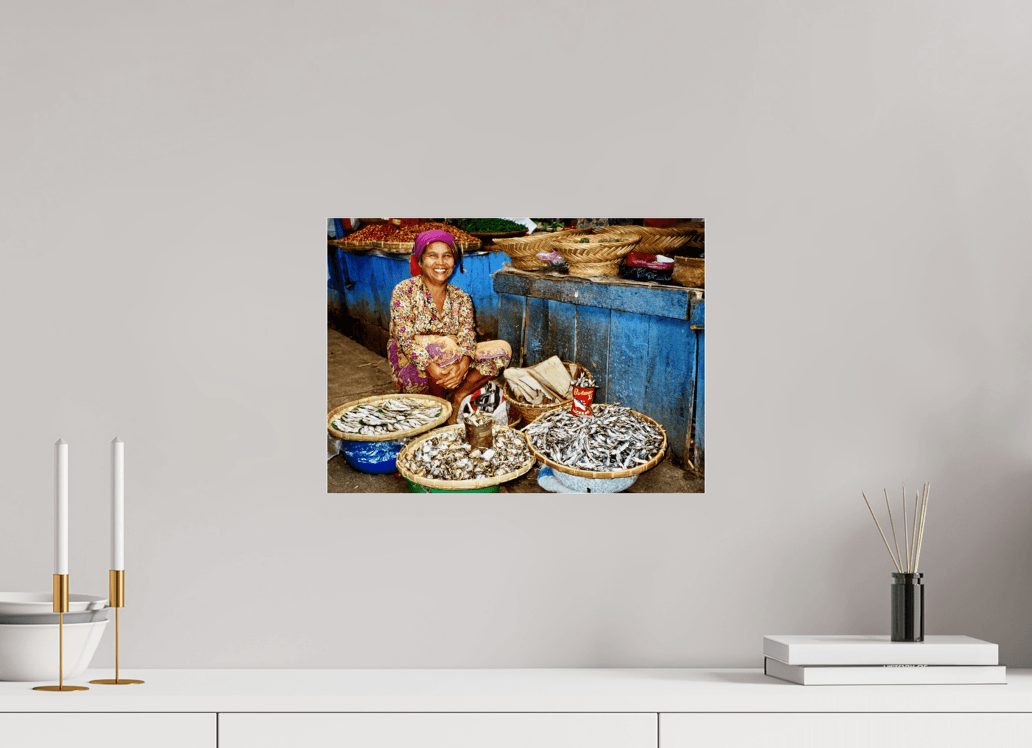Historic Fish Market at Lake Toba - Sumatra Highlands - Indonesia; Fine Art Photo Print under Acrylic Glass, - Colors of Marrakech - Photo Art Gallery