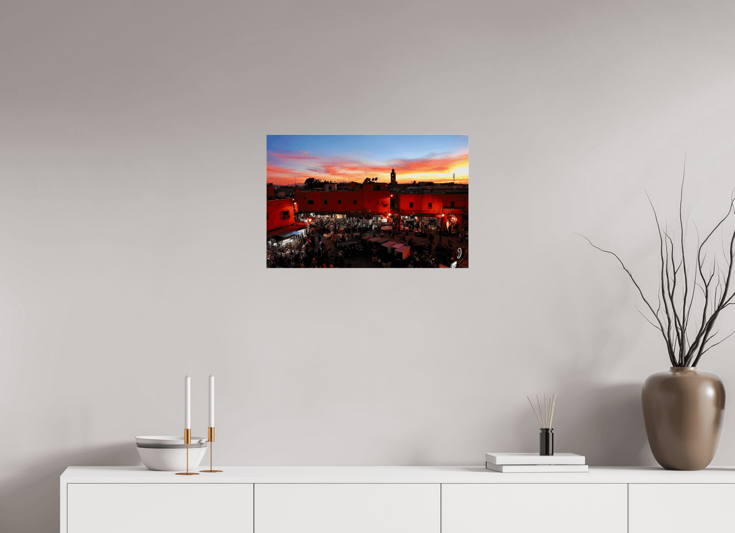 Magic Sunset in the Medina Vol. 2 - Marrakech. Fine Art Photo Print under Acrylic Glass - Colors of Marrakech - Photo Art Gallery