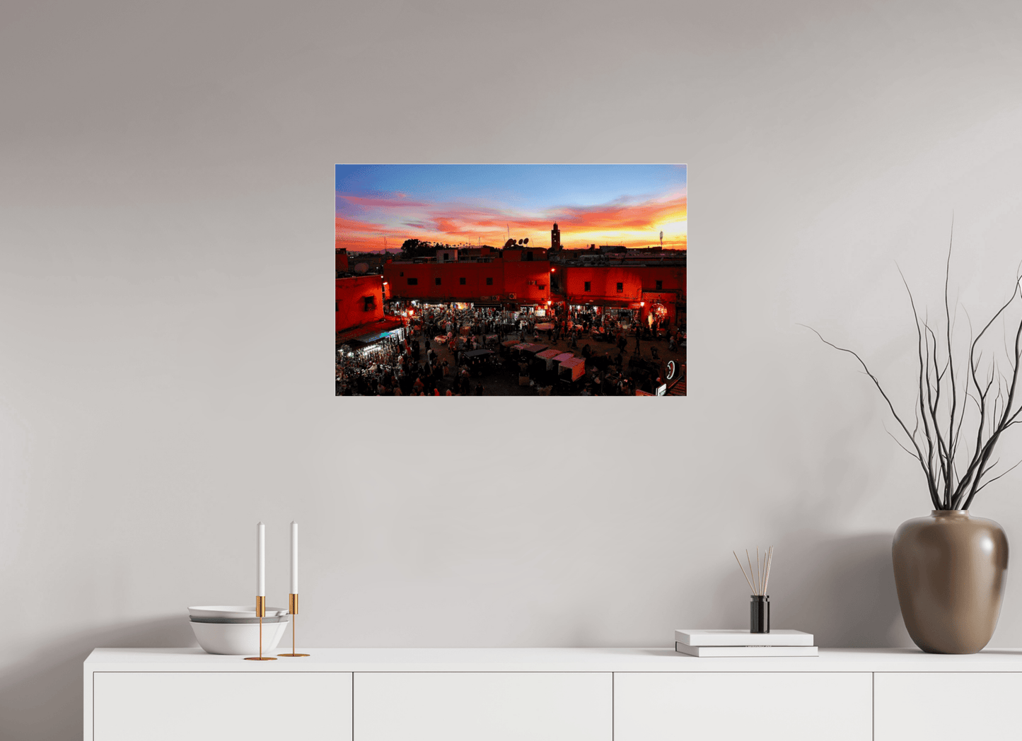 Magic Sunset in the Medina Vol. 2 - Marrakech. Fine Art Photo Print under Acrylic Glass - Colors of Marrakech - Photo Art Gallery