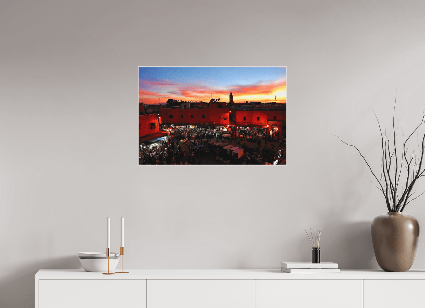 Magic Sunset in the Medina Vol. 2 - Marrakech. Fine Art Photo Print under Acrylic Glass - Colors of Marrakech - Photo Art Gallery