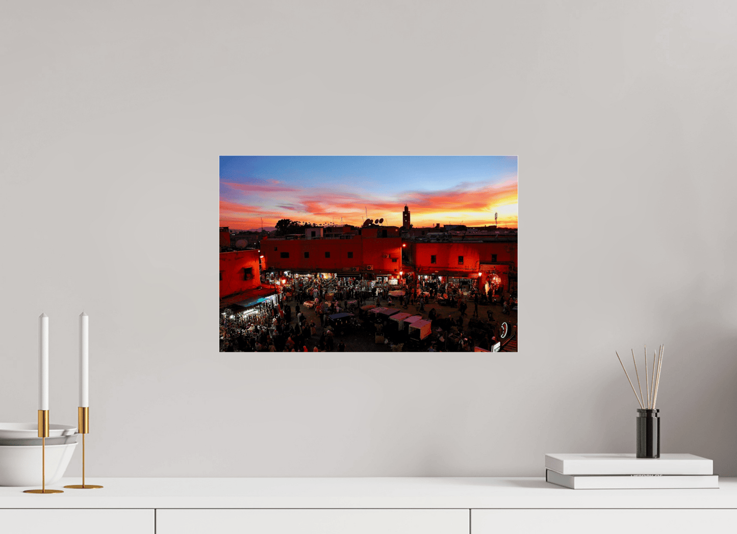 Magic Sunset in the Medina Vol. 2 - Marrakech. Fine Art Photo Print under Acrylic Glass - Colors of Marrakech - Photo Art Gallery