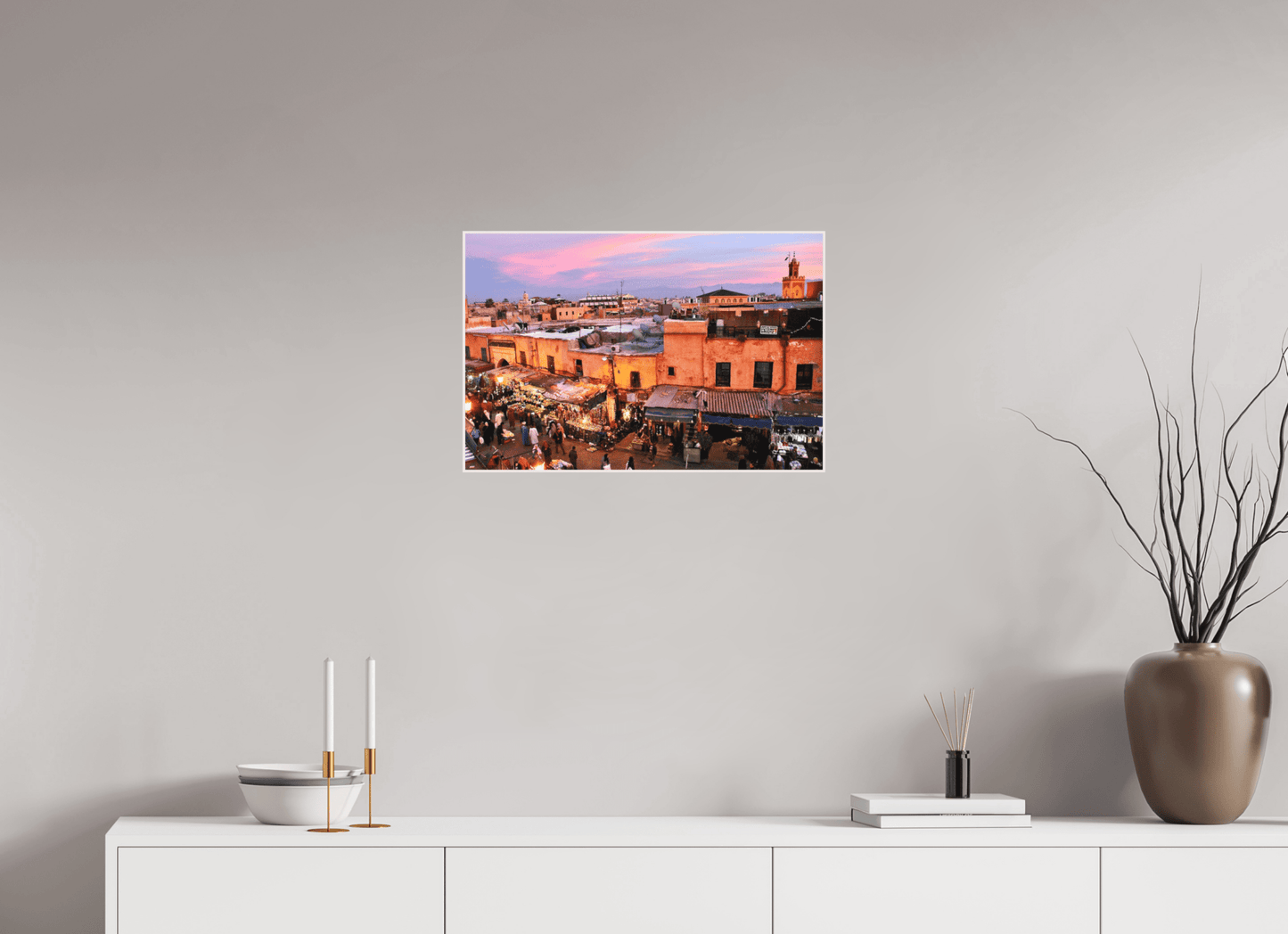 Magic Sunset in the Medina Vol.1 - Marrakech; Fine Art Photo Print under Acrylic Glas - Colors of Marrakech - Photo Art Gallery