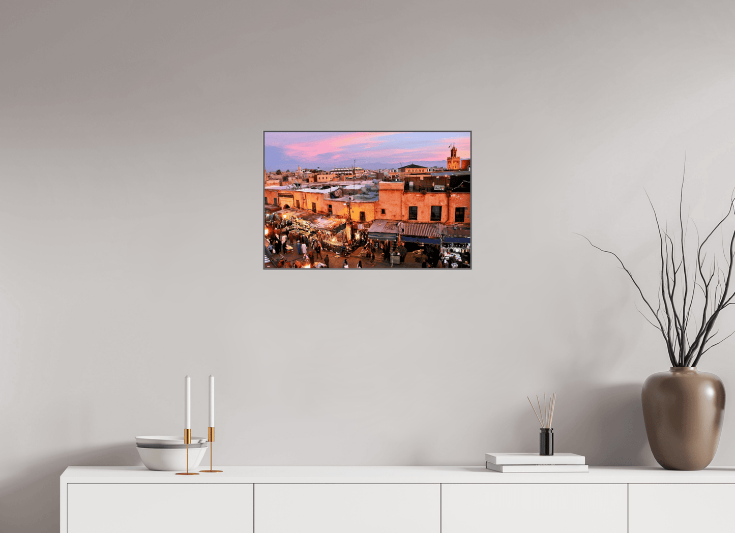 Magic Sunset in the Medina Vol.1 - Marrakech; Fine Art Photo Print under Acrylic Glas - Colors of Marrakech - Photo Art Gallery