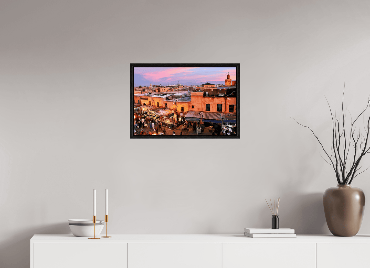 Magic Sunset in the Medina Vol.1 - Marrakech; Fine Art Photo Print under Acrylic Glas - Colors of Marrakech - Photo Art Gallery