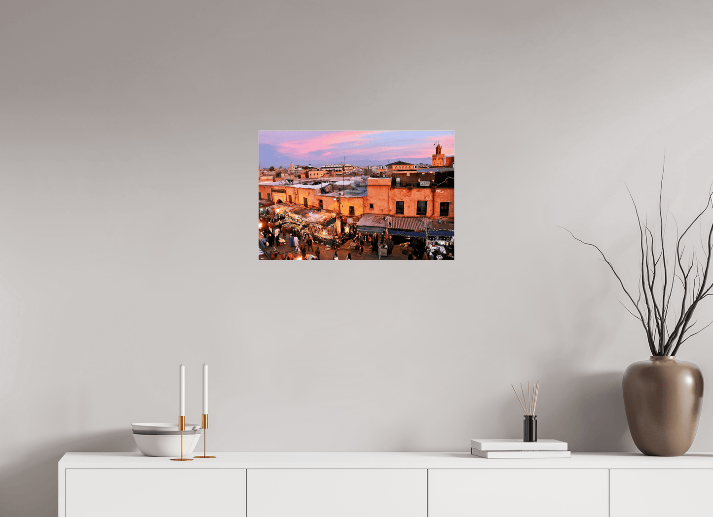 Magic Sunset in the Medina Vol.1 - Marrakech; Fine Art Photo Print under Acrylic Glas - Colors of Marrakech - Photo Art Gallery
