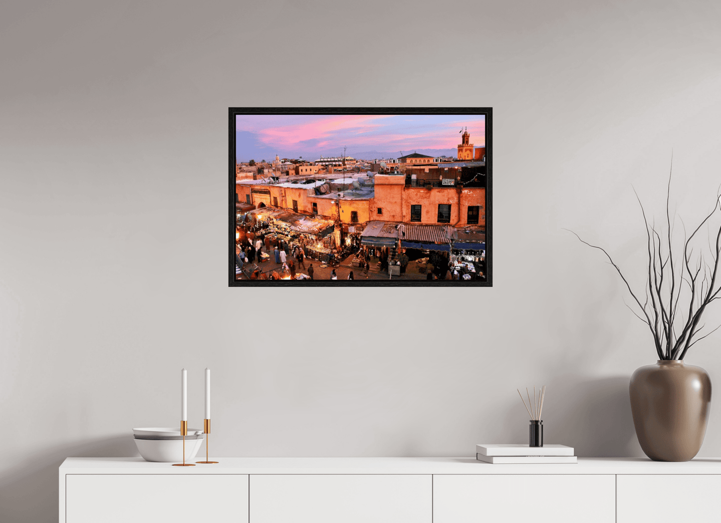 Magic Sunset in the Medina Vol.1 - Marrakech; Fine Art Photo Print under Acrylic Glas - Colors of Marrakech - Photo Art Gallery