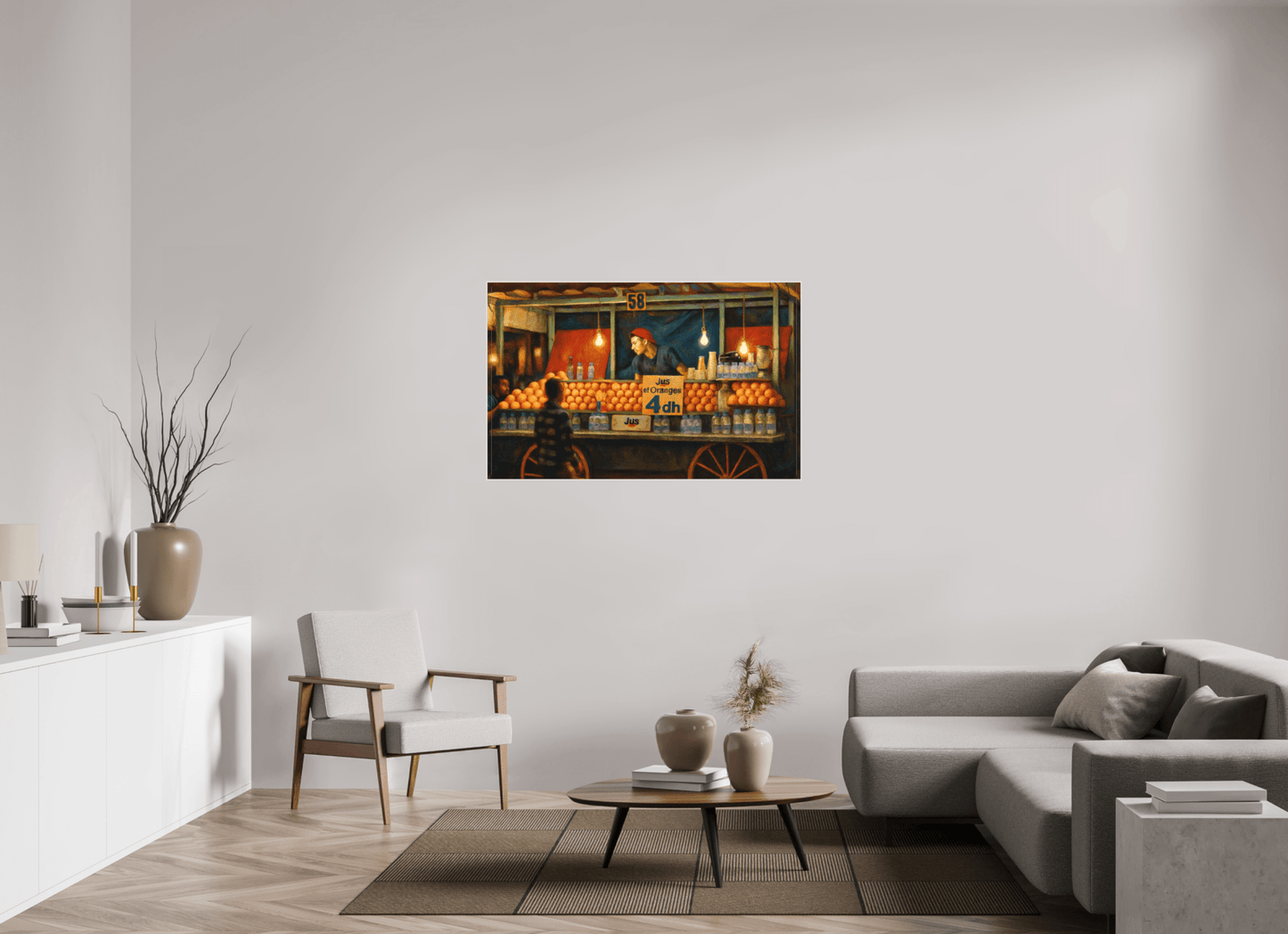 Marrakech Night Market Vol. 3 - Painted Design; Photo Art Print under Acrylic Glass - Colors of Marrakech - Photo Art Gallery