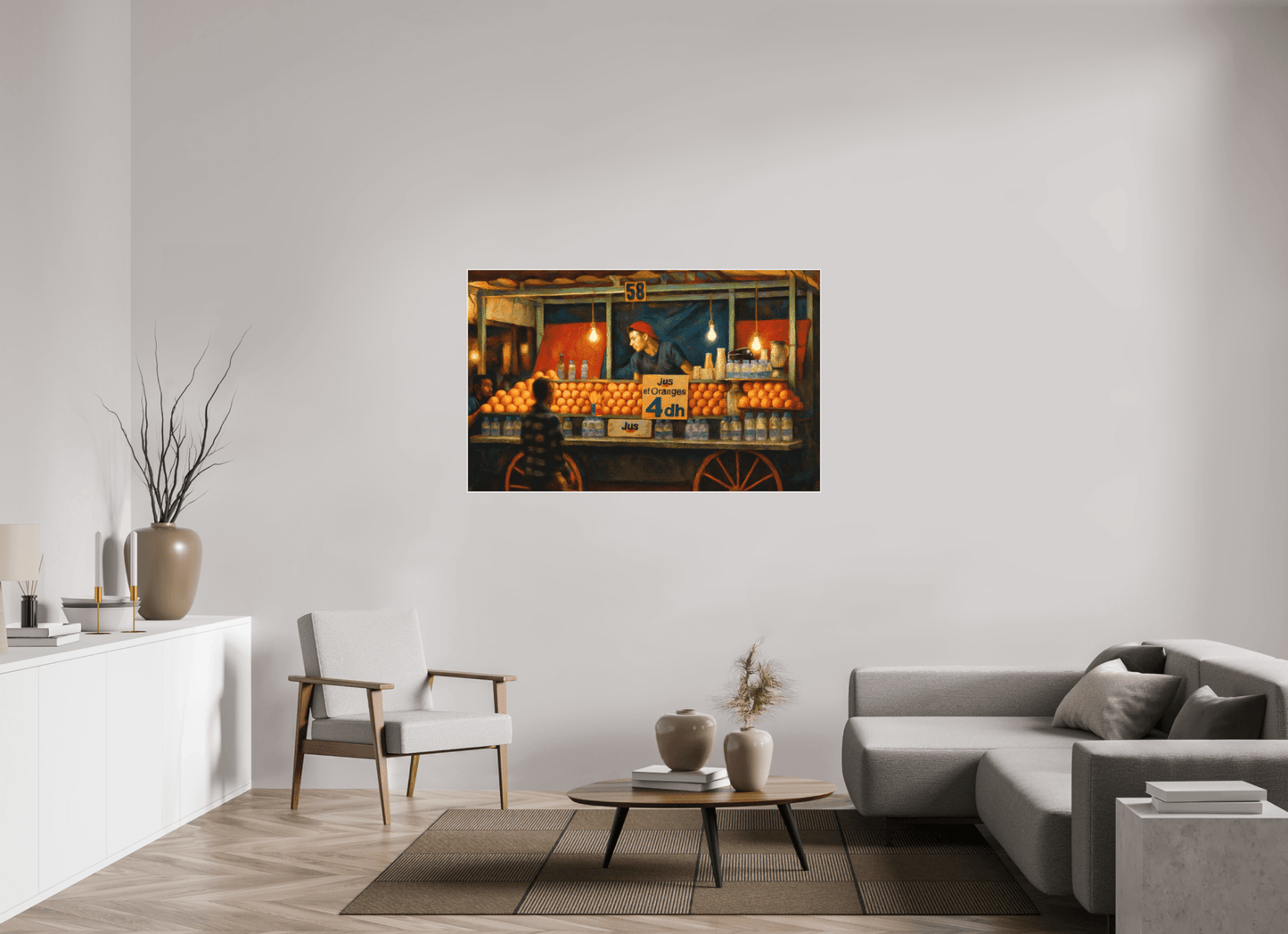 Marrakech Night Market Vol. 3 - Painted Design; Photo Art Print under Acrylic Glass - Colors of Marrakech - Photo Art Gallery