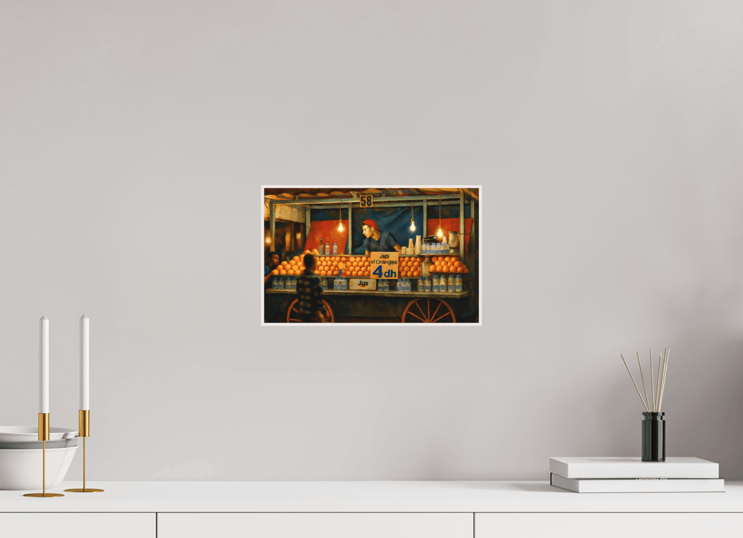 Marrakech Night Market Vol. 3 - Painted Design; Photo Art Print under Acrylic Glass - Colors of Marrakech - Photo Art Gallery