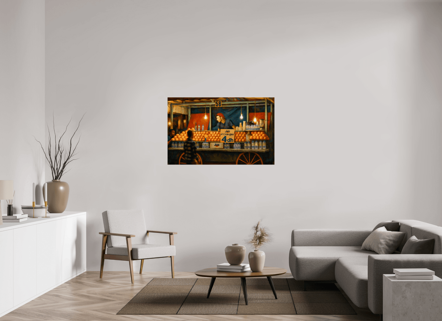 Marrakech Night Market Vol. 3 - Painted Design; Photo Art Print under Acrylic Glass - Colors of Marrakech - Photo Art Gallery