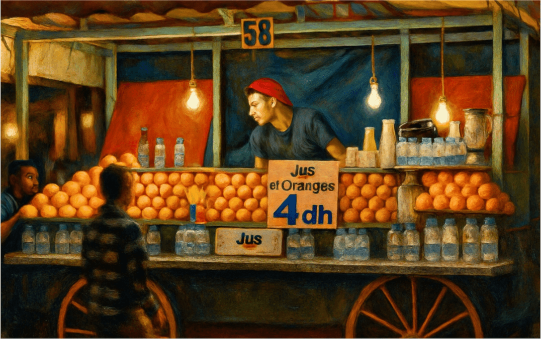 Marrakech Night Market Vol. 3 - Painted Design; Photo Art Print under Acrylic Glass - Colors of Marrakech - Photo Art Gallery