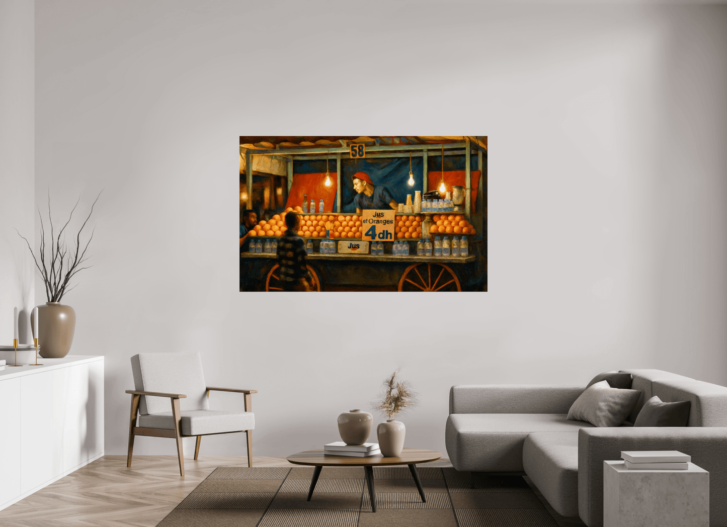 Marrakech Night Market Vol. 3 - Painted Design; Photo Art Print under Acrylic Glass - Colors of Marrakech - Photo Art Gallery