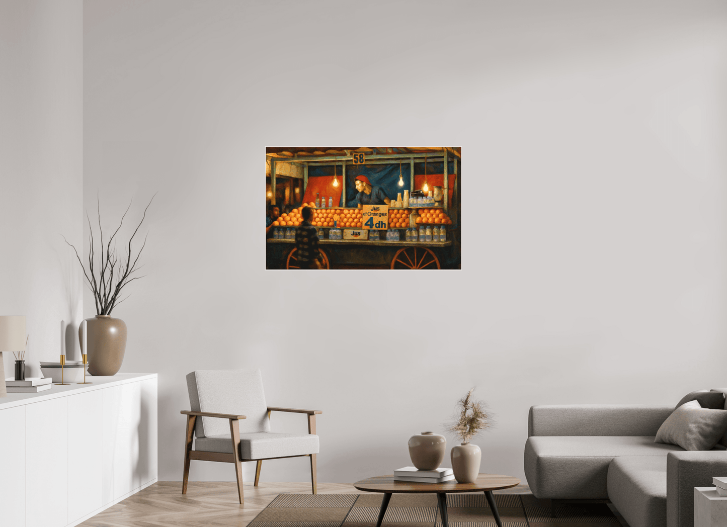 Marrakech Night Market Vol. 3 - Painted Design; Photo Art Print under Acrylic Glass - Colors of Marrakech - Photo Art Gallery