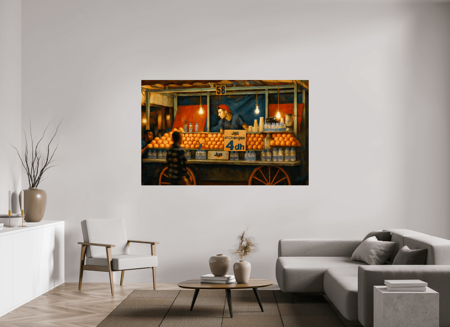 Marrakech Night Market Vol. 3 - Painted Design; Photo Art Print under Acrylic Glass - Colors of Marrakech - Photo Art Gallery