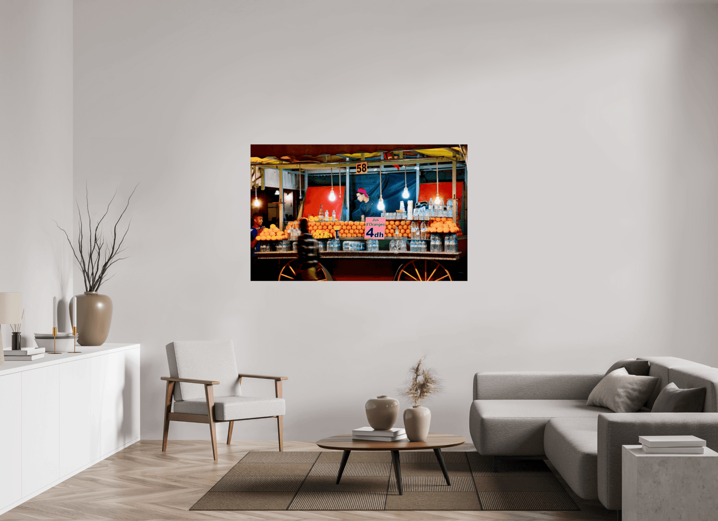 Marrakech Night Market Vol. 3 - Photo Art Print under Acrylic Glass - Colors of Marrakech - Photo Art Gallery