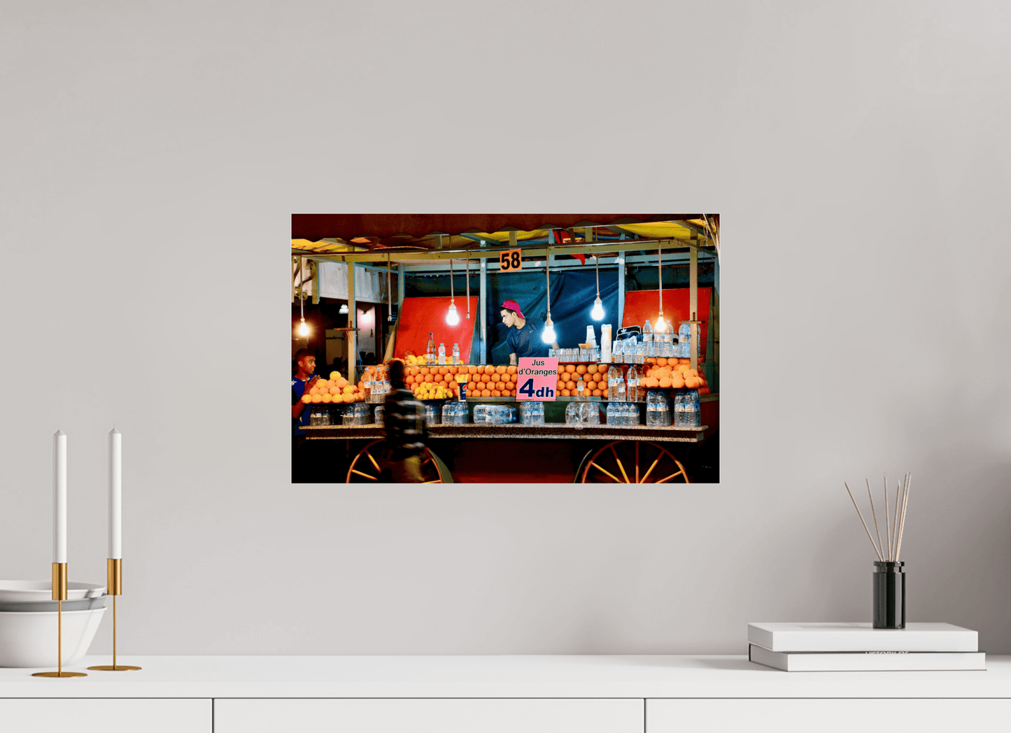 Marrakech Night Market Vol. 3 - Photo Art Print under Acrylic Glass - Colors of Marrakech - Photo Art Gallery