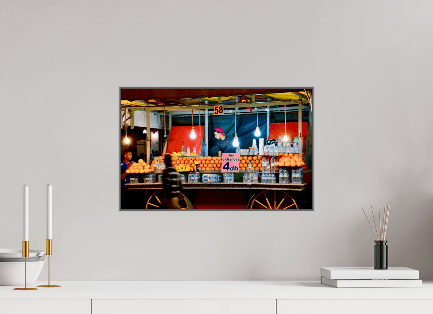 Marrakech Night Market Vol. 3 - Photo Art Print under Acrylic Glass - Colors of Marrakech - Photo Art Gallery