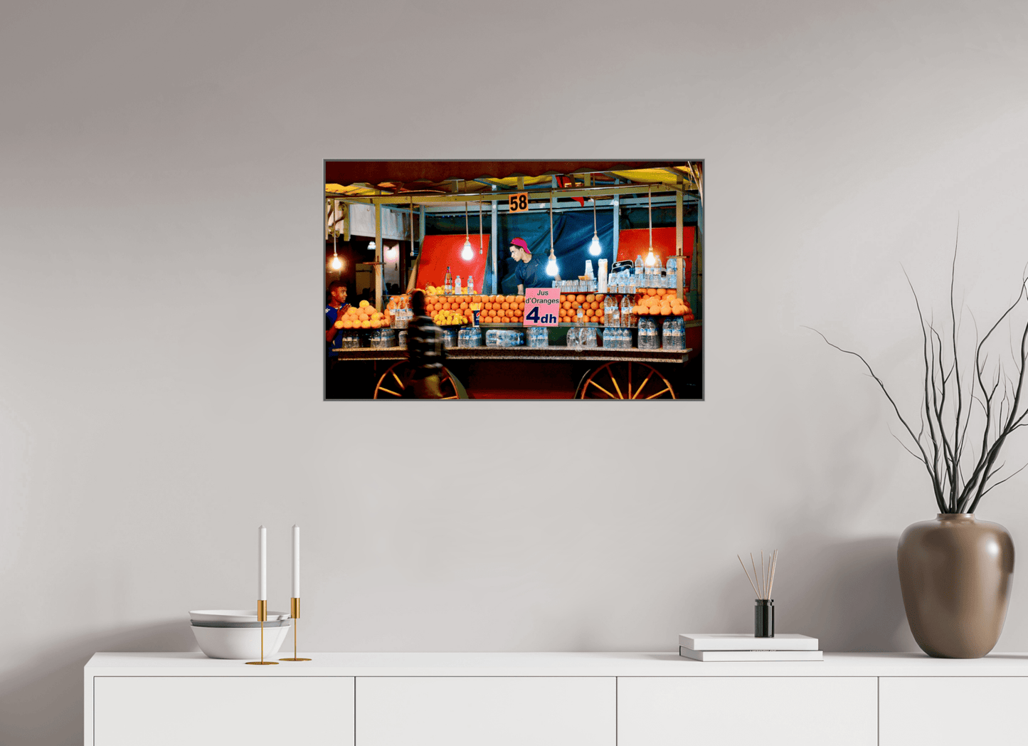 Marrakech Night Market Vol. 3 - Photo Art Print under Acrylic Glass - Colors of Marrakech - Photo Art Gallery