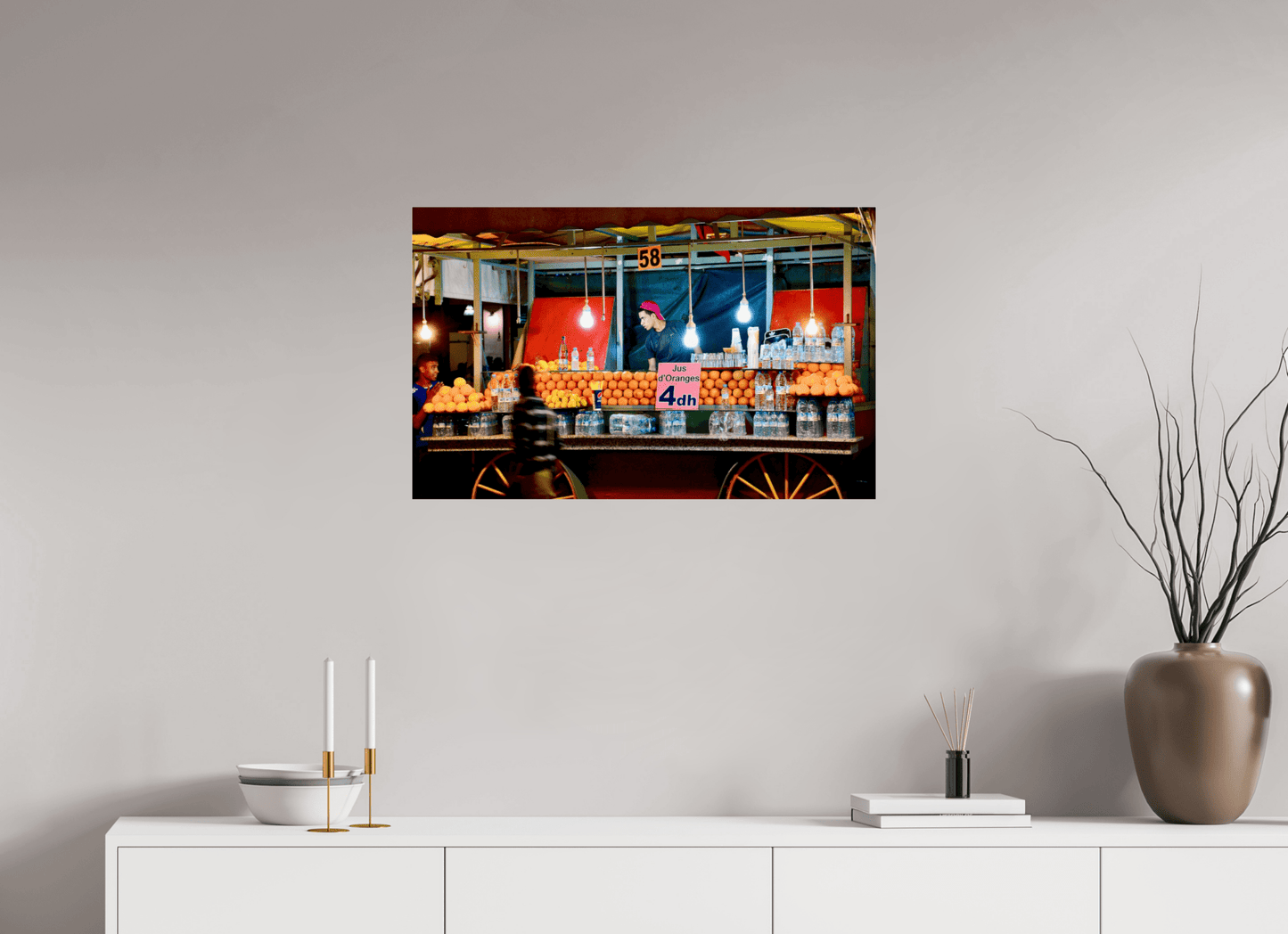 Marrakech Night Market Vol. 3 - Photo Art Print under Acrylic Glass - Colors of Marrakech - Photo Art Gallery
