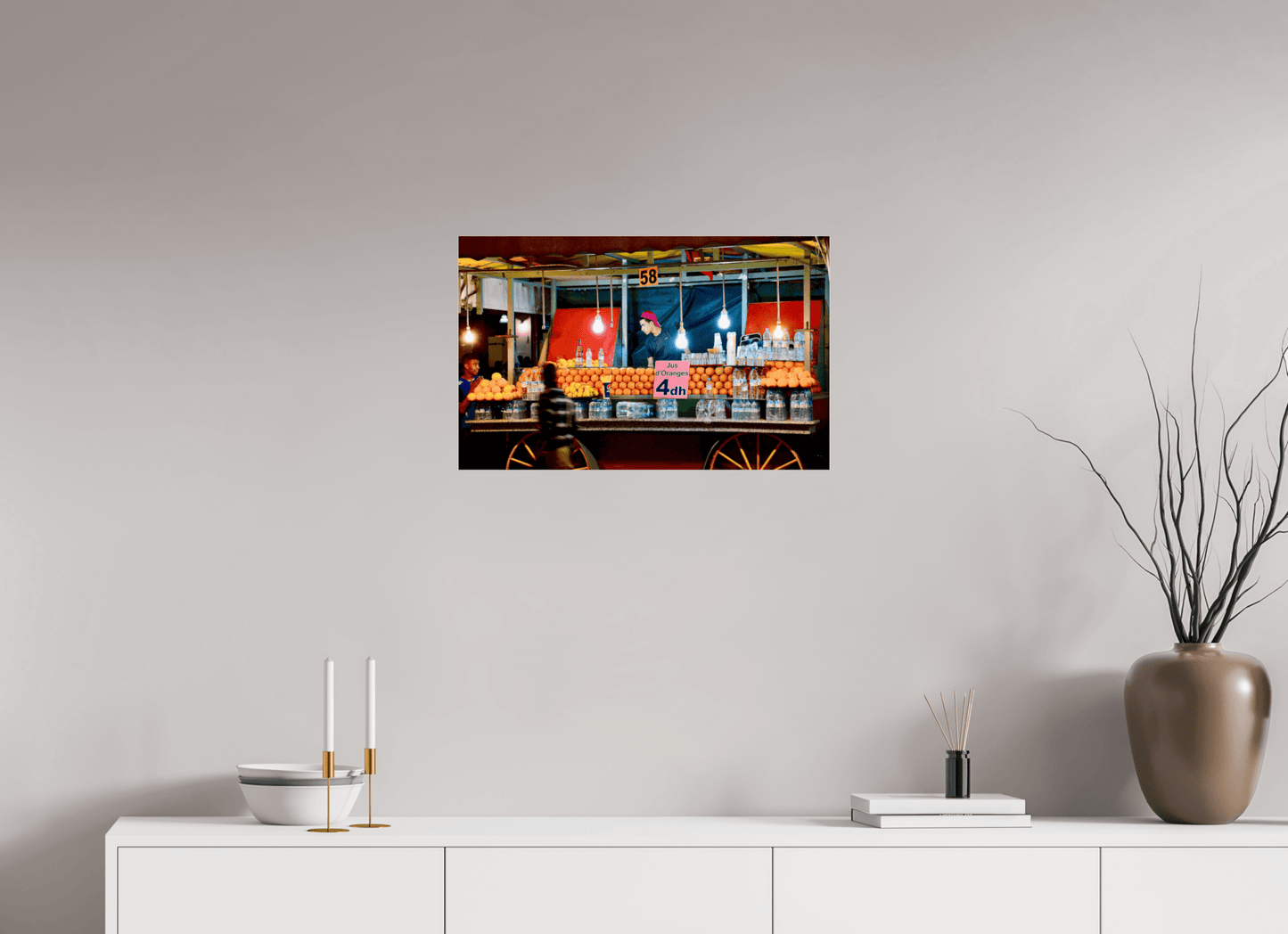 Marrakech Night Market Vol. 3 - Photo Art Print under Acrylic Glass - Colors of Marrakech - Photo Art Gallery