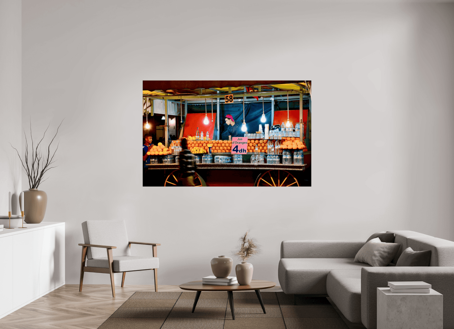 Marrakech Night Market Vol. 3 - Photo Art Print under Acrylic Glass - Colors of Marrakech - Photo Art Gallery