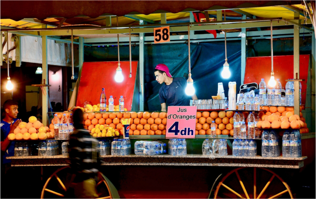 Marrakech Night Market Vol. 3 - Photo Art Print under Acrylic Glass - Colors of Marrakech - Photo Art Gallery