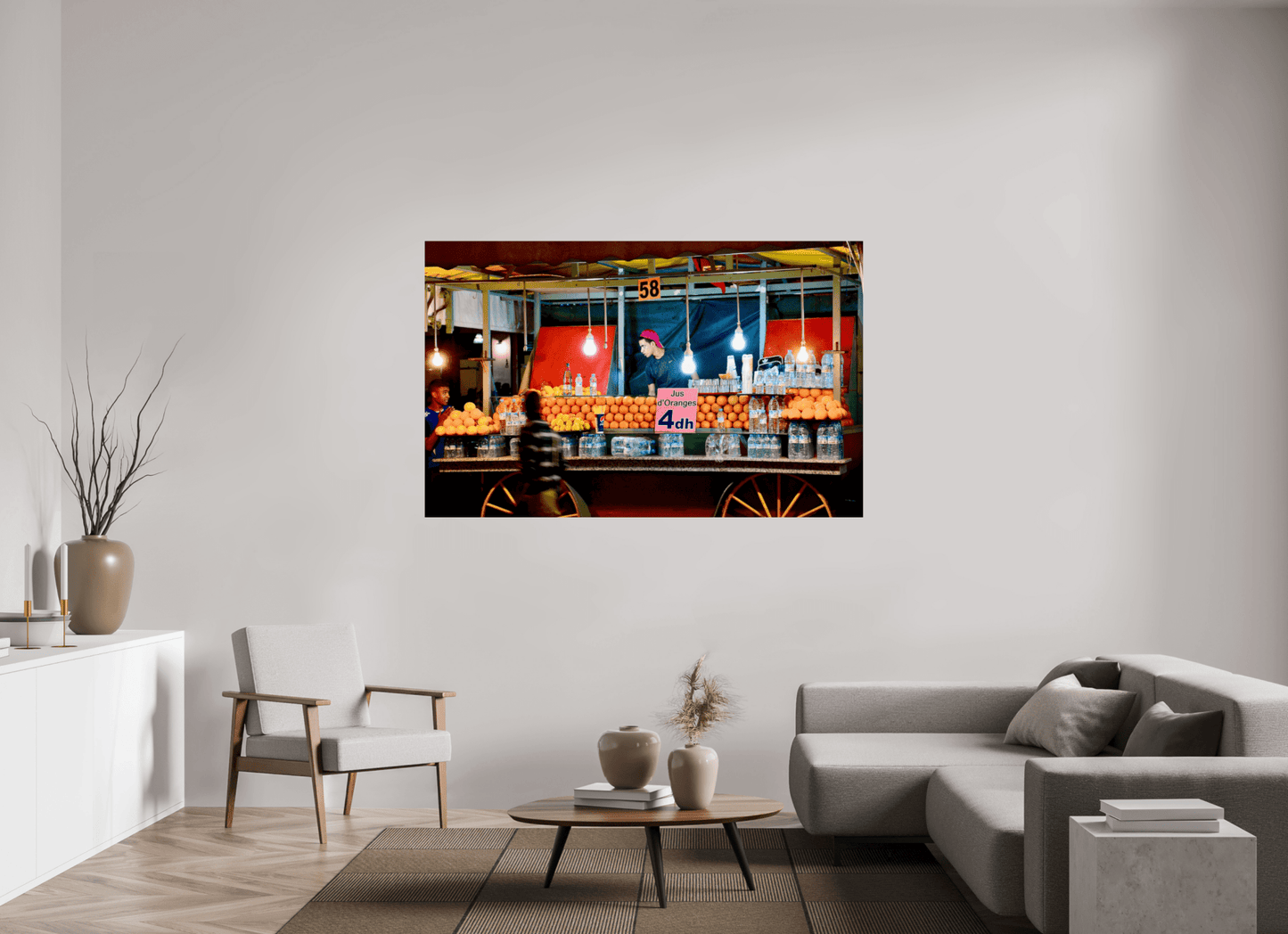 Marrakech Night Market Vol. 3 - Photo Art Print under Acrylic Glass - Colors of Marrakech - Photo Art Gallery