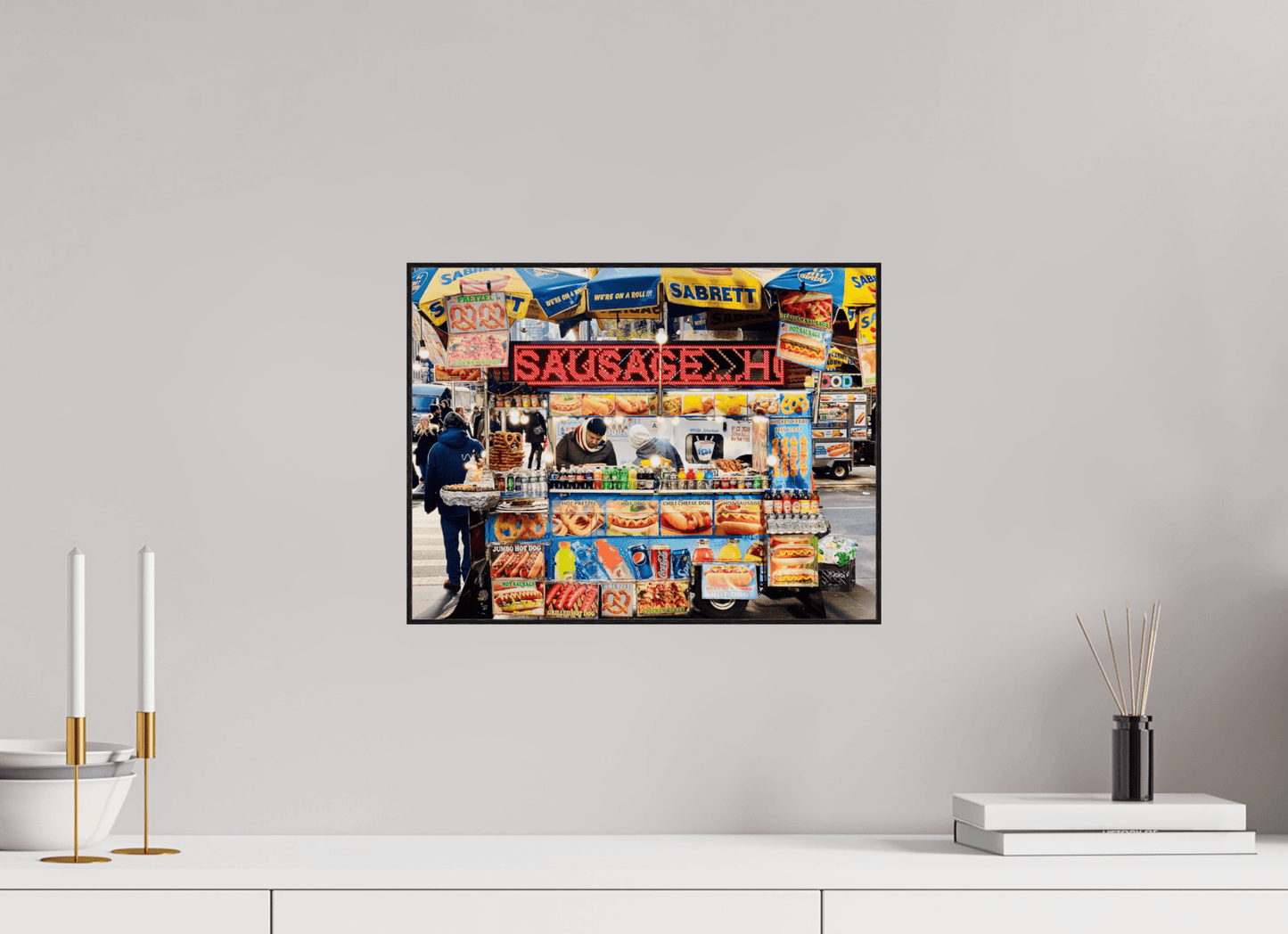 NCY Streetfood Vol.1 - Manhatten New York City; Fine Art Photo Print under Acrylic Glass - Colors of Marrakech - Photo Art Gallery
