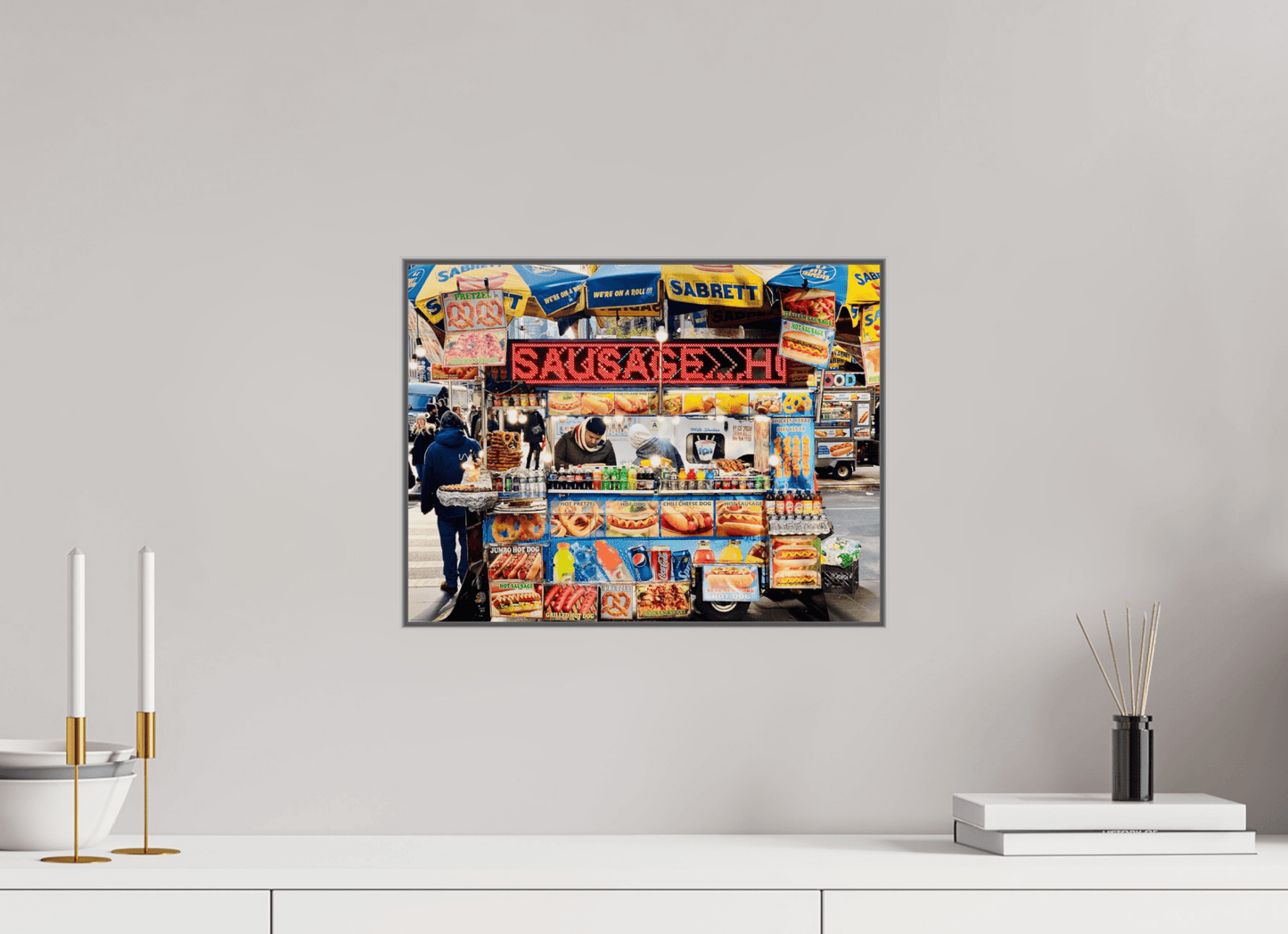 NCY Streetfood Vol.1 - Manhatten New York City; Fine Art Photo Print under Acrylic Glass - Colors of Marrakech - Photo Art Gallery