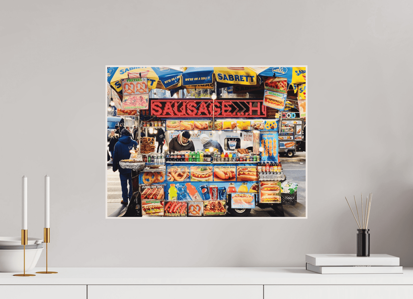 NCY Streetfood Vol.1 - Manhatten New York City; Fine Art Photo Print under Acrylic Glass - Colors of Marrakech - Photo Art Gallery