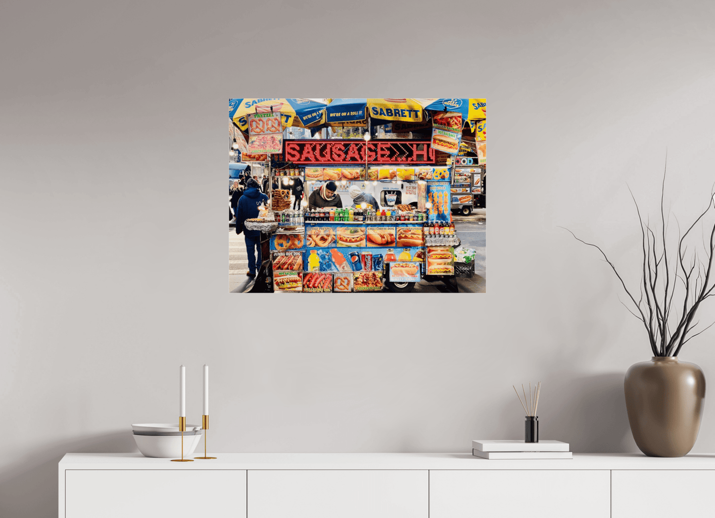 NCY Streetfood Vol.1 - Manhatten New York City; Fine Art Photo Print under Acrylic Glass - Colors of Marrakech - Photo Art Gallery