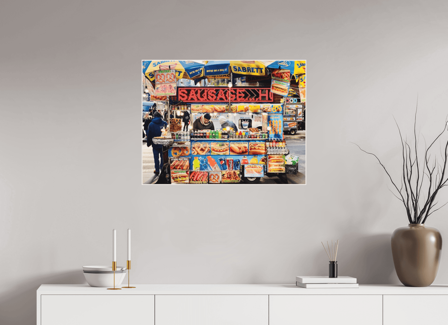 NCY Streetfood Vol.1 - Manhatten New York City; Fine Art Photo Print under Acrylic Glass - Colors of Marrakech - Photo Art Gallery