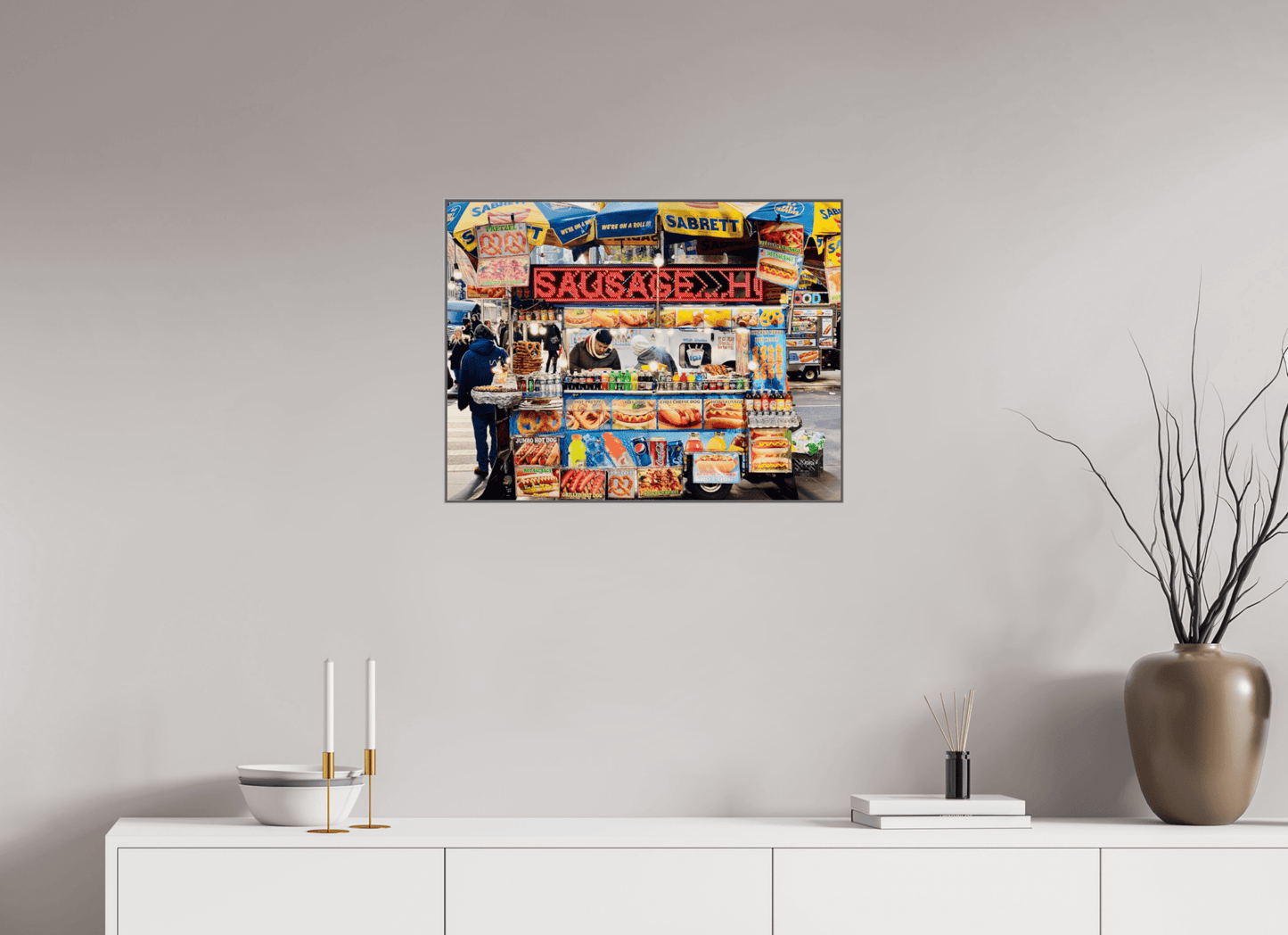 NCY Streetfood Vol.1 - Manhatten New York City; Fine Art Photo Print under Acrylic Glass - Colors of Marrakech - Photo Art Gallery