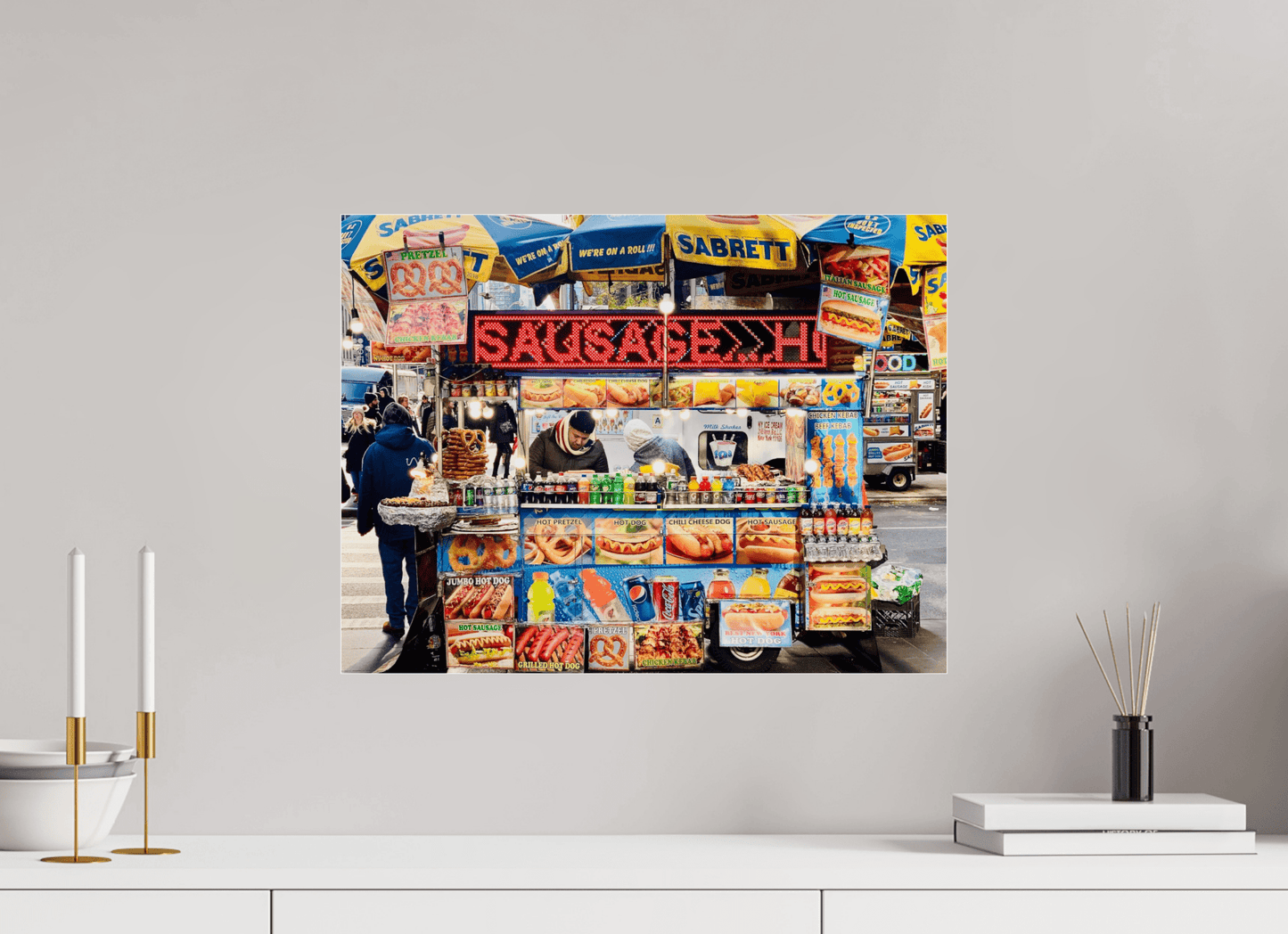 NCY Streetfood Vol.1 - Manhatten New York City; Fine Art Photo Print under Acrylic Glass - Colors of Marrakech - Photo Art Gallery