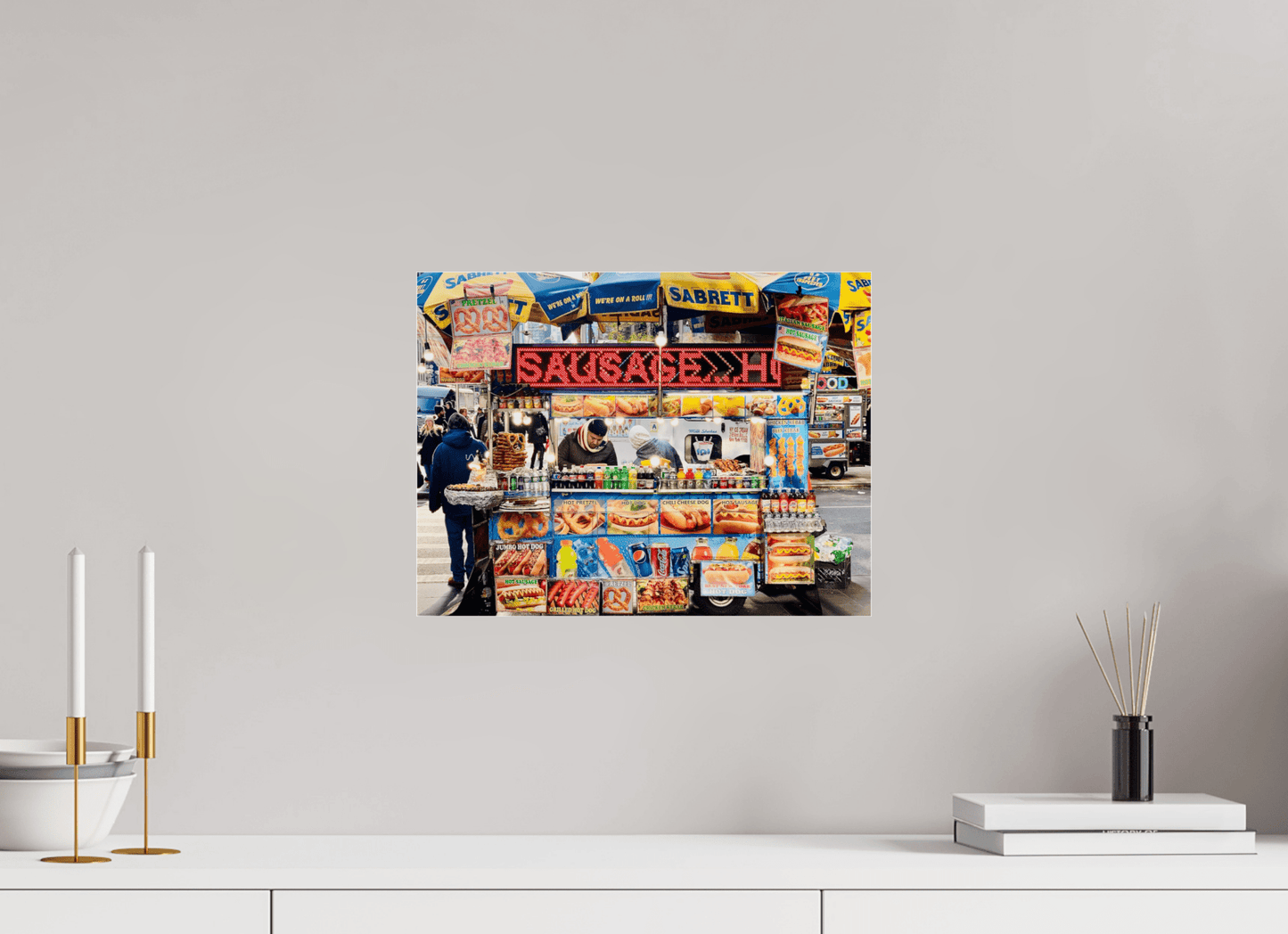 NCY Streetfood Vol.1 - Manhatten New York City; Fine Art Photo Print under Acrylic Glass - Colors of Marrakech - Photo Art Gallery