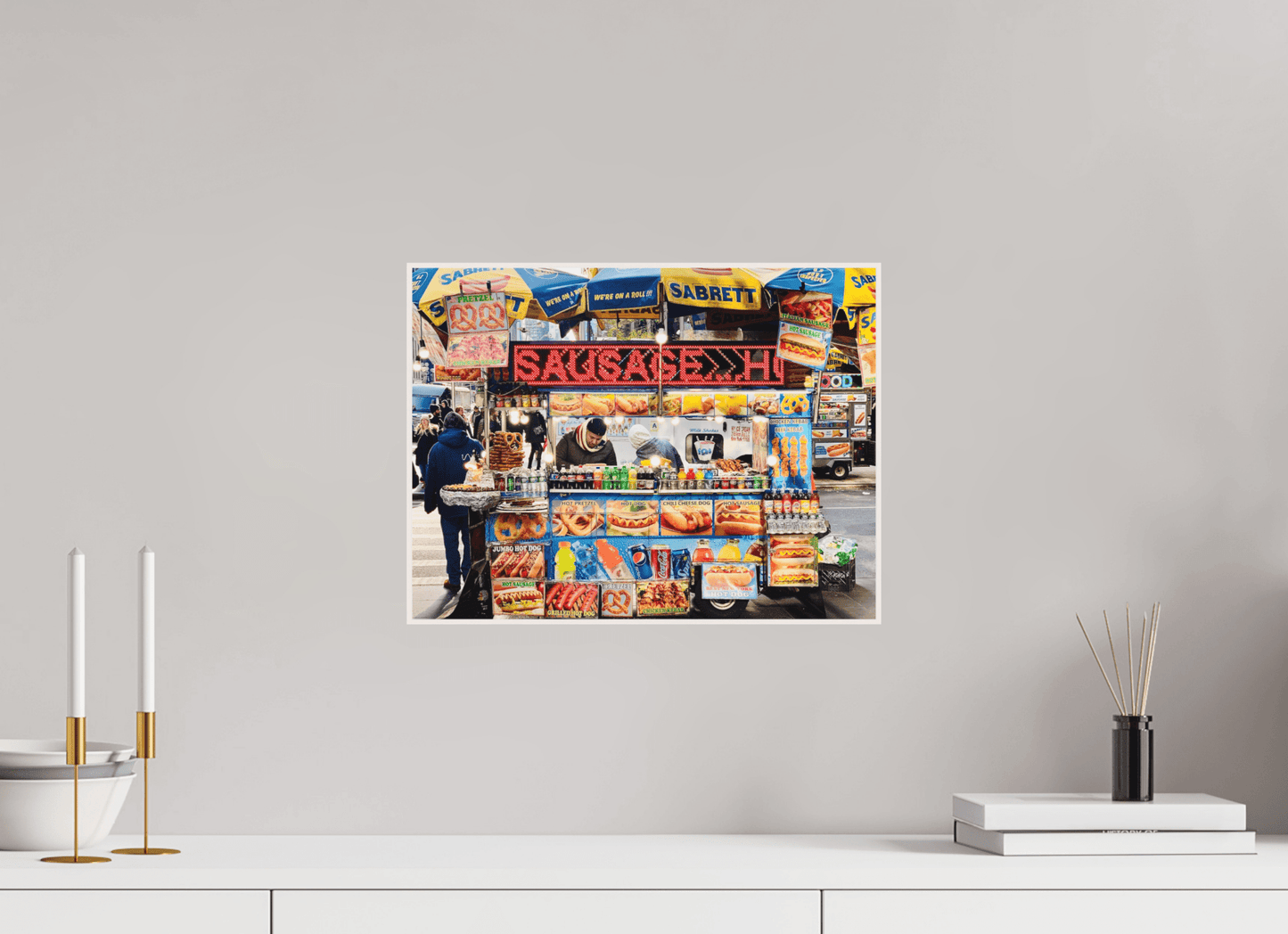 NCY Streetfood Vol.1 - Manhatten New York City; Fine Art Photo Print under Acrylic Glass - Colors of Marrakech - Photo Art Gallery