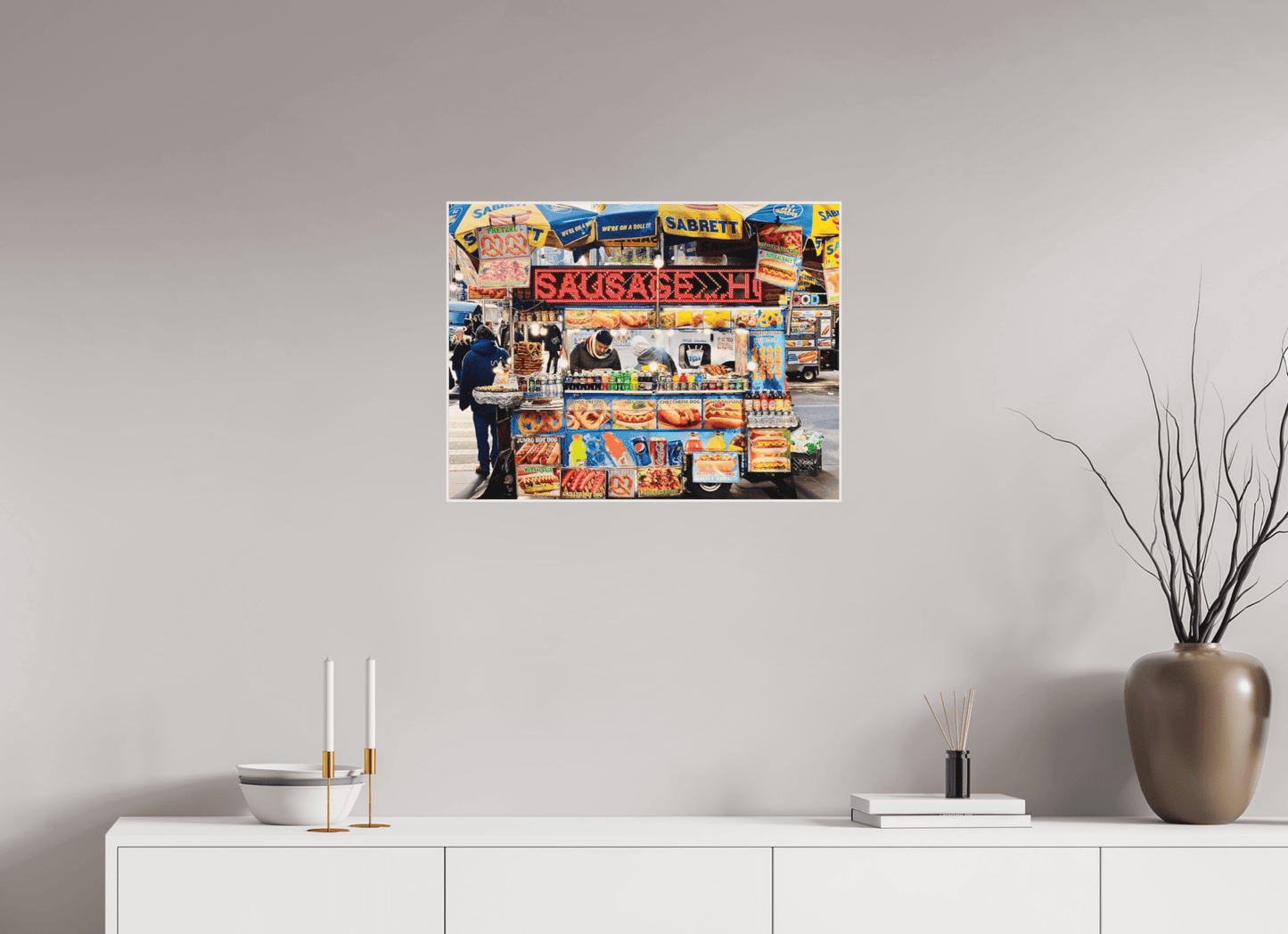 NCY Streetfood Vol.1 - Manhatten New York City; Fine Art Photo Print under Acrylic Glass - Colors of Marrakech - Photo Art Gallery