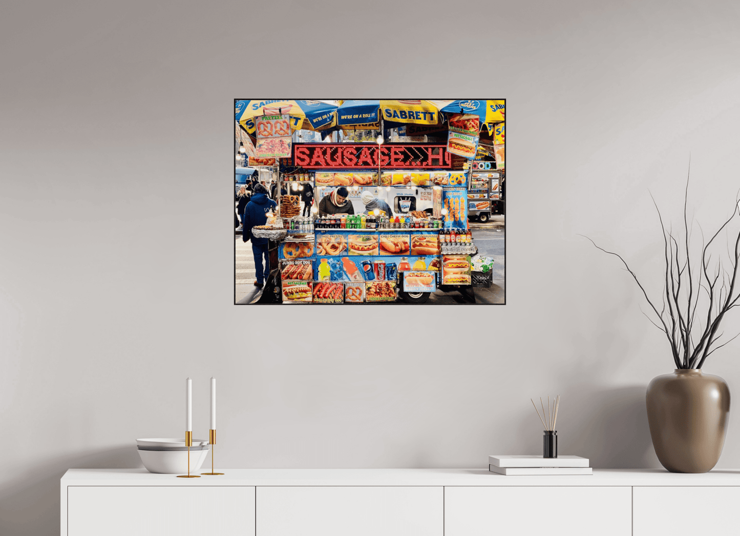 NCY Streetfood Vol.1 - Manhatten New York City; Fine Art Photo Print under Acrylic Glass - Colors of Marrakech - Photo Art Gallery
