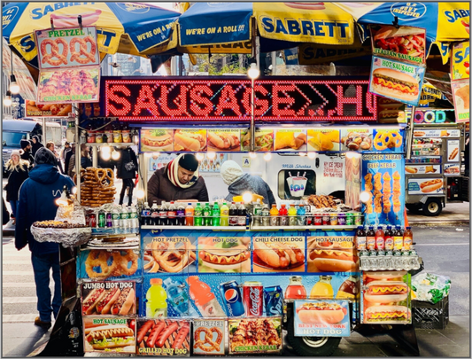 NCY Streetfood Vol.1 - Manhatten New York City; Fine Art Photo Print under Acrylic Glass - Colors of Marrakech - Photo Art Gallery