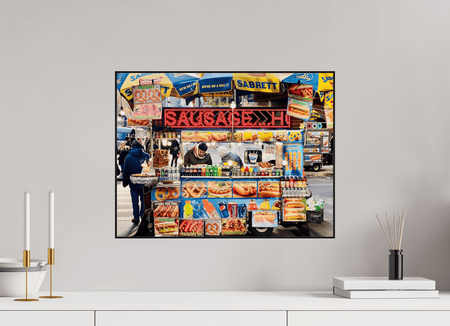 NCY Streetfood Vol.1 - Manhatten New York City; Fine Art Photo Print under Acrylic Glass - Colors of Marrakech - Photo Art Gallery