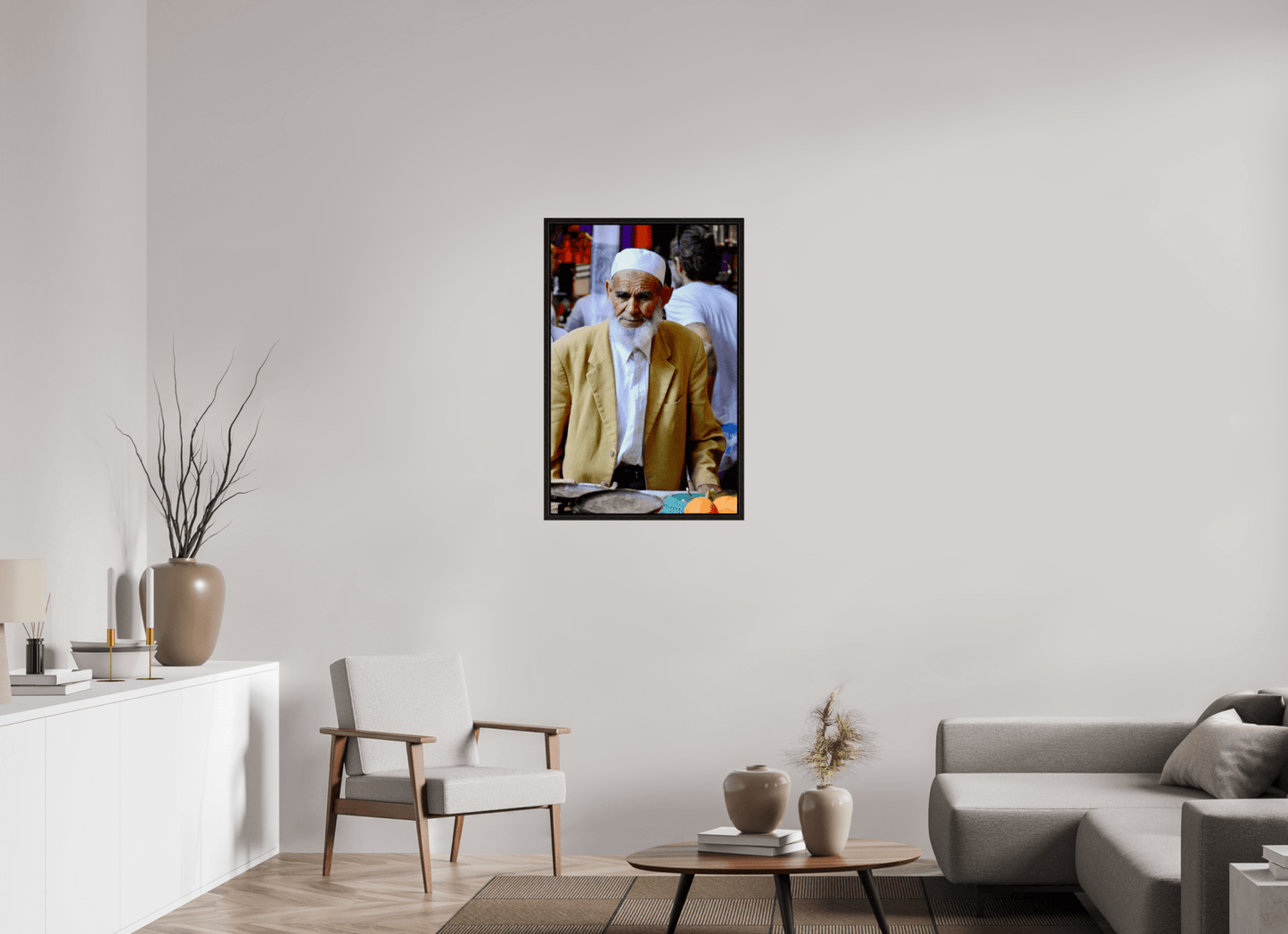 Old Berber Man in the Souks of Marrakech - Fine Art Photo Print under Acrylic Glass - Colors of Marrakech - Photo Art Gallery