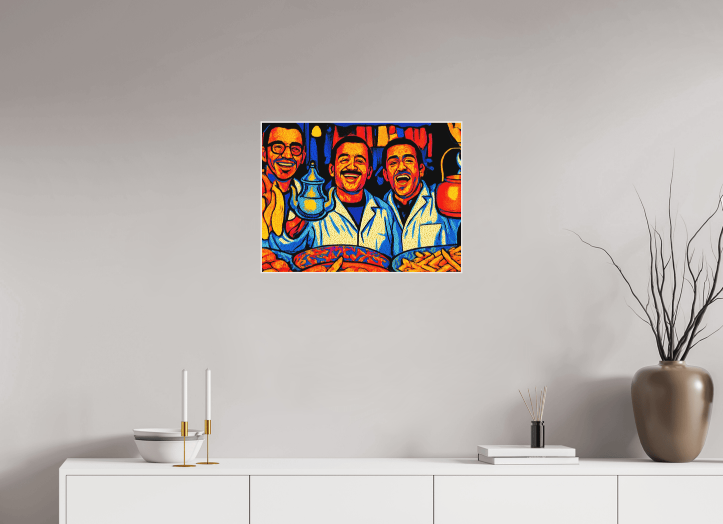 Oriental Food with Good Mood Vol. 2: Pop Art Design; Fine Art Photo Print under Acrylic Glass - Colors of Marrakech - Photo Art Gallery