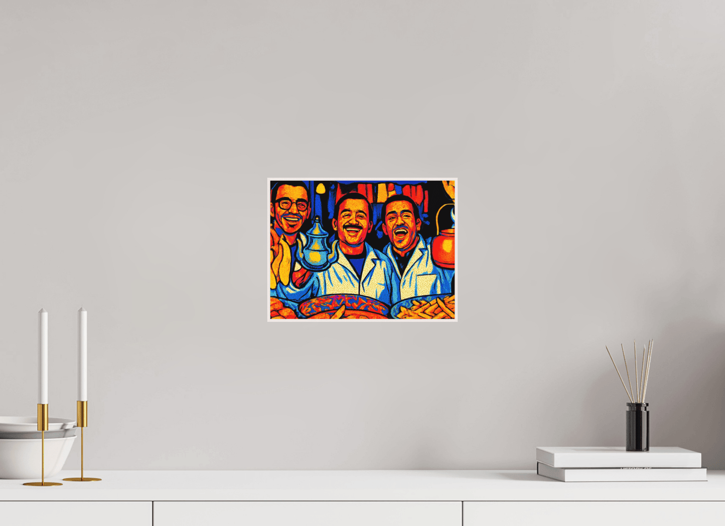 Oriental Food with Good Mood Vol. 2: Pop Art Design; Fine Art Photo Print under Acrylic Glass - Colors of Marrakech - Photo Art Gallery