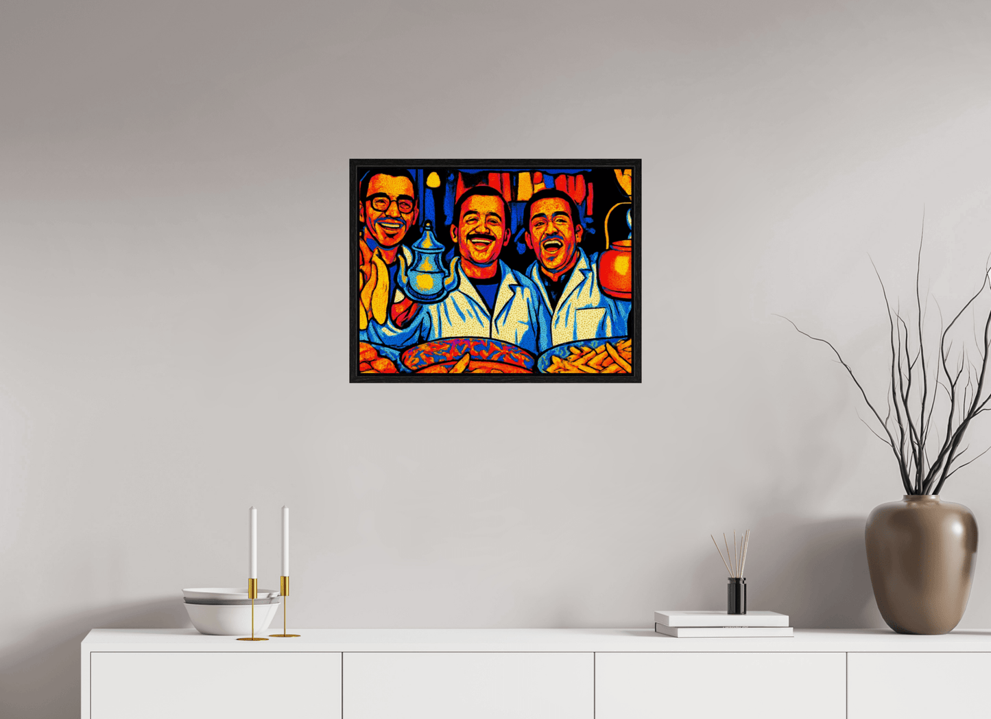 Oriental Food with Good Mood Vol. 2: Pop Art Design; Fine Art Photo Print under Acrylic Glass - Colors of Marrakech - Photo Art Gallery