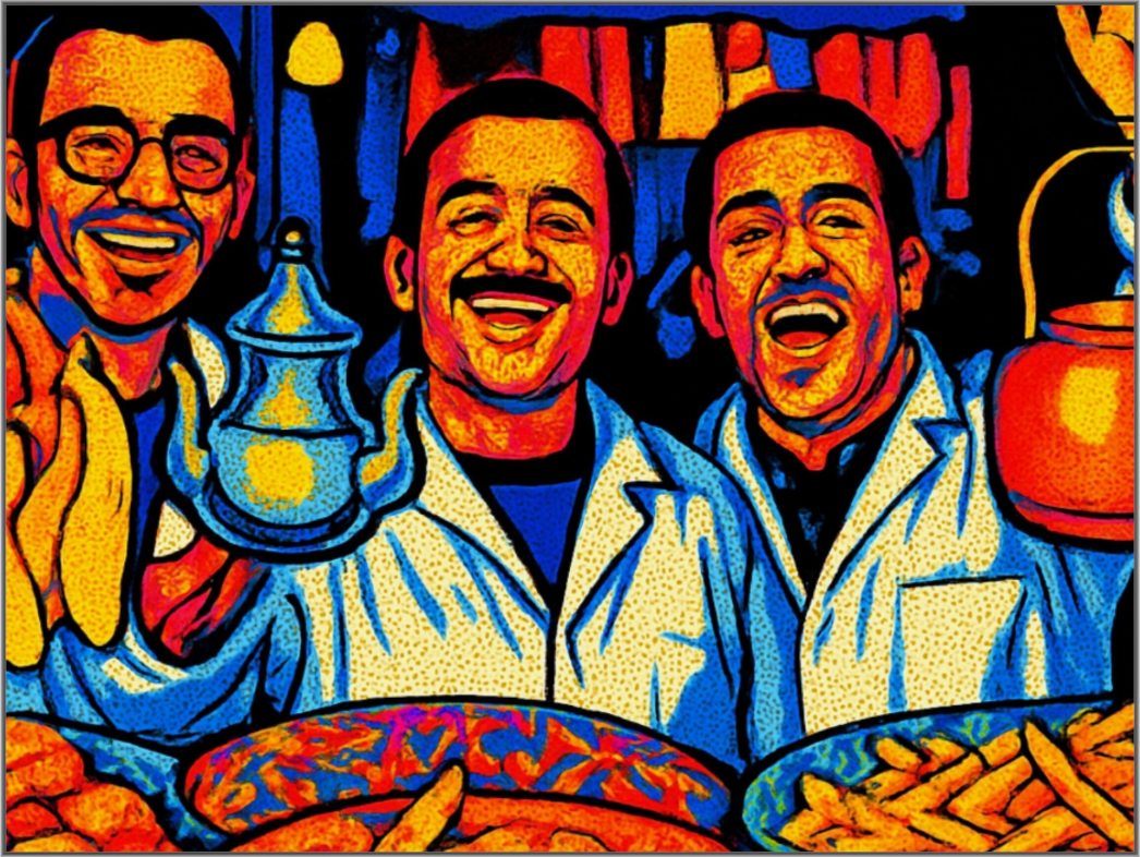 Oriental Food with Good Mood Vol. 2: Pop Art Design; Fine Art Photo Print under Acrylic Glass - Colors of Marrakech - Photo Art Gallery