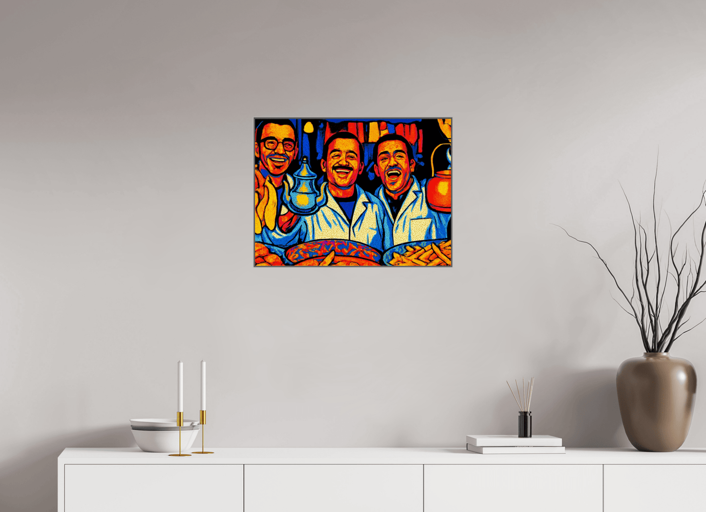 Oriental Food with Good Mood Vol. 2: Pop Art Design; Fine Art Photo Print under Acrylic Glass - Colors of Marrakech - Photo Art Gallery