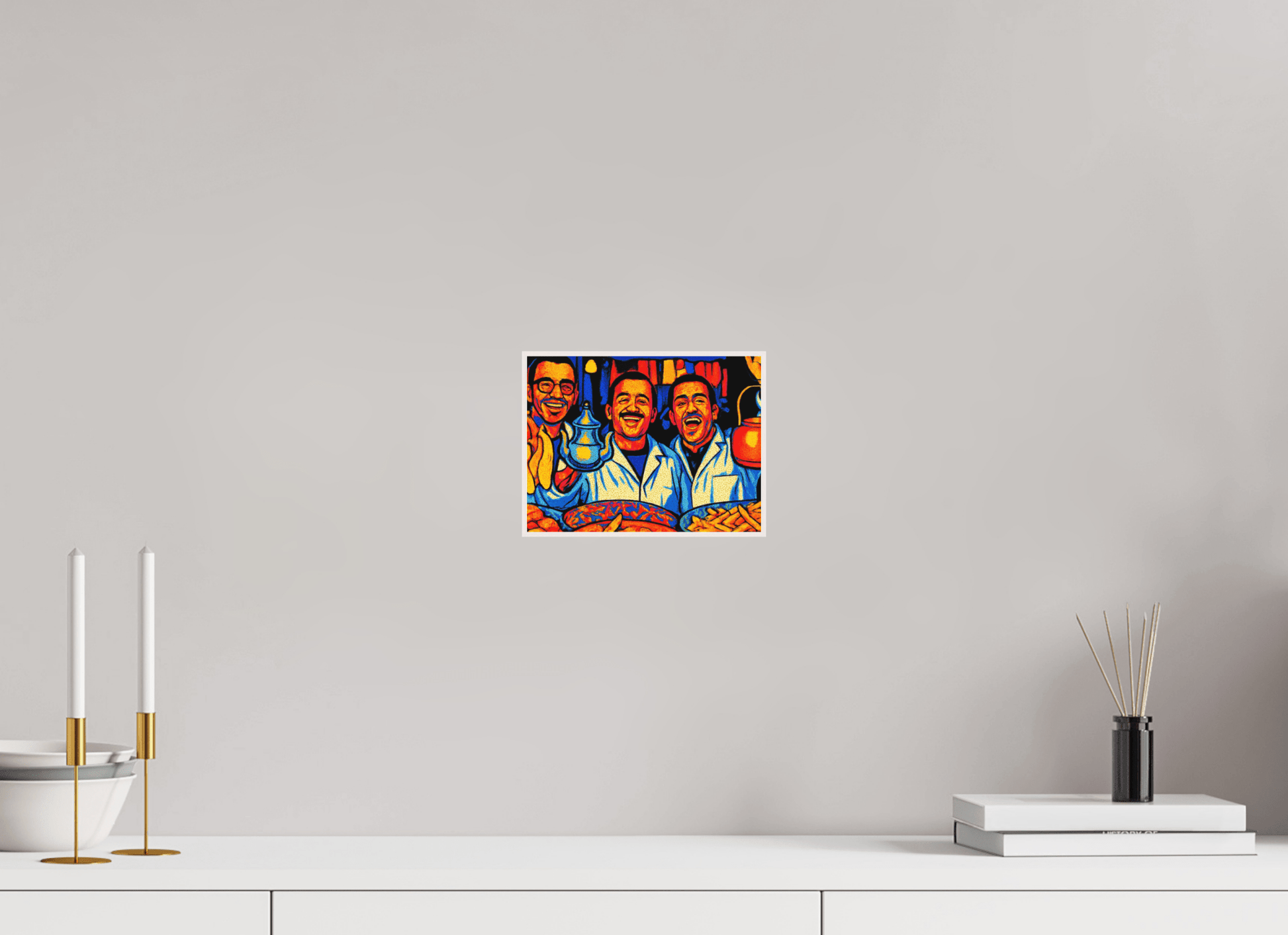 Oriental Food with Good Mood Vol. 2: Pop Art Design; Fine Art Photo Print under Acrylic Glass - Colors of Marrakech - Photo Art Gallery