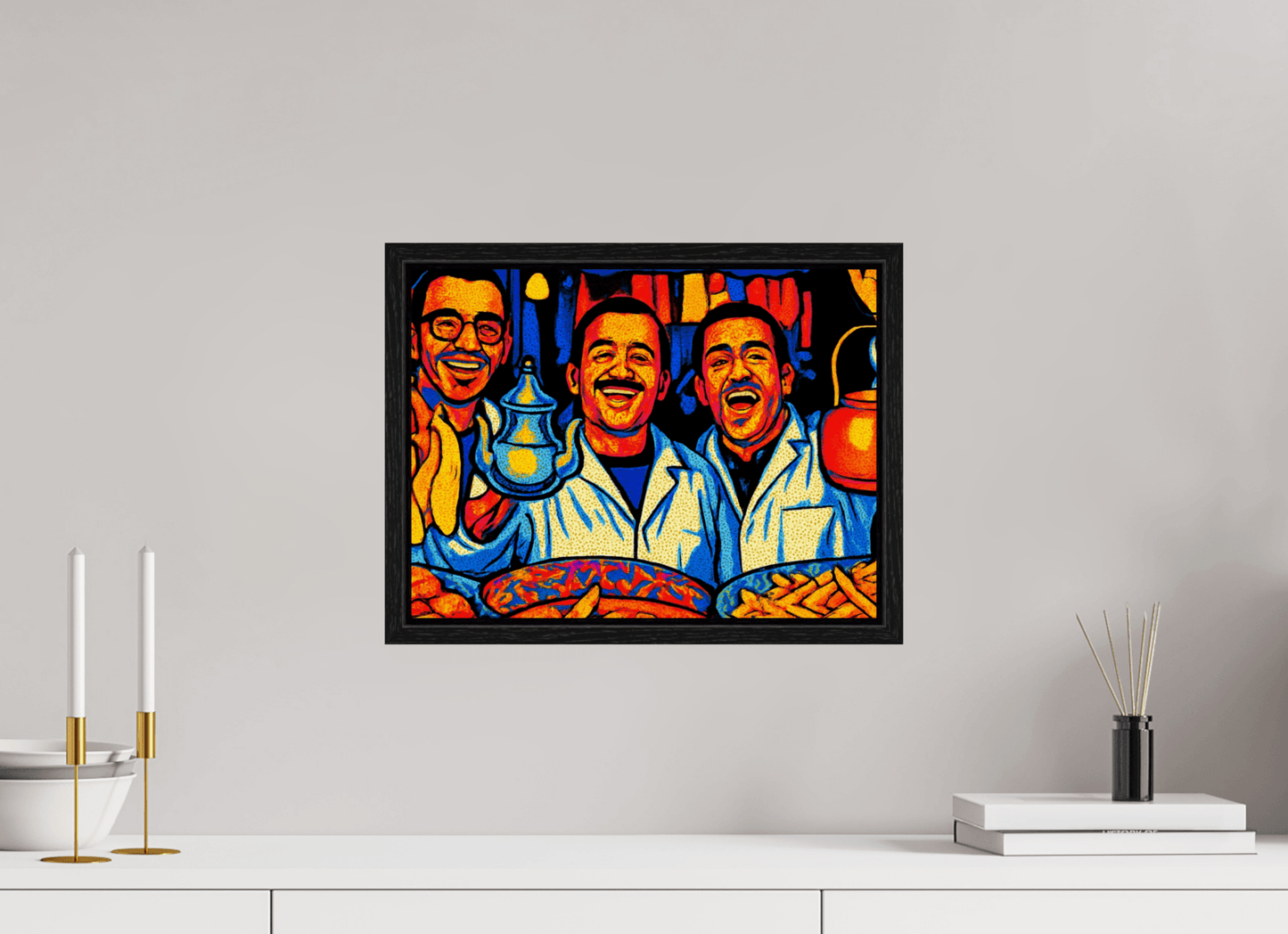 Oriental Food with Good Mood Vol. 2: Pop Art Design; Fine Art Photo Print under Acrylic Glass - Colors of Marrakech - Photo Art Gallery