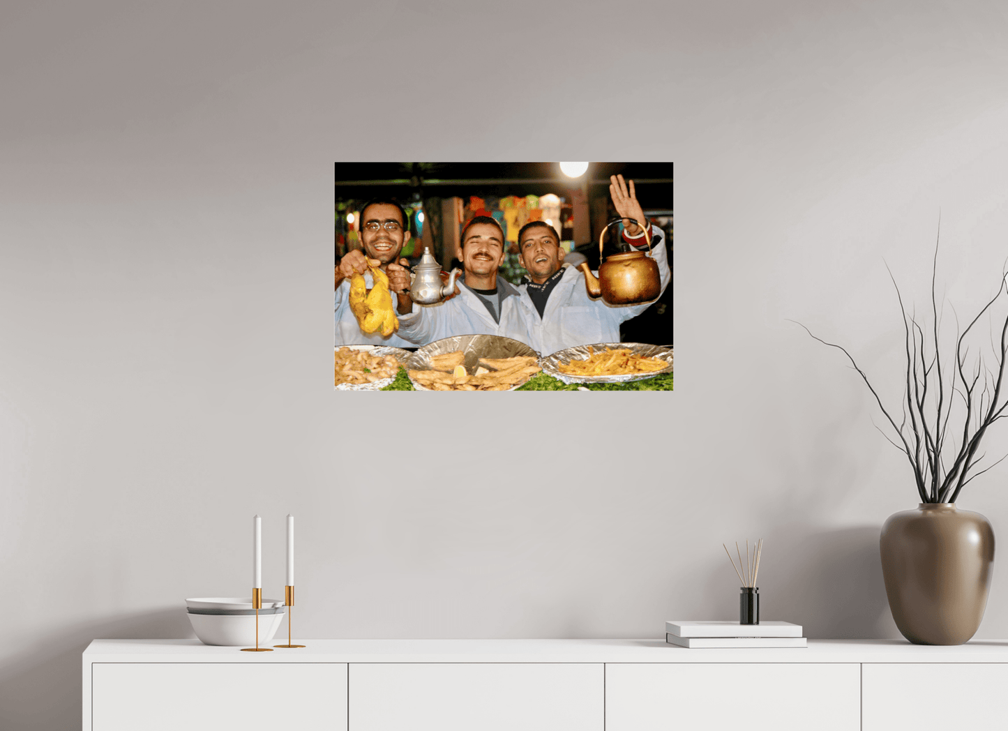Oriental Food with Good Mood Vol.1 - Photo Art Print under Acrylic Glass - Colors of Marrakech - Photo Art Gallery