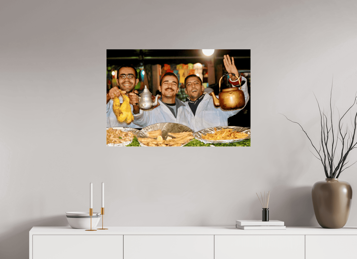 Oriental Food with Good Mood Vol.1 - Photo Art Print under Acrylic Glass - Colors of Marrakech - Photo Art Gallery